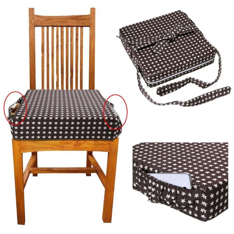 Children Increased Chair Pad Adjustable Baby Furniture Booster Seat Portable Kids Dining Heighten Cushion Pram Chair Removable - Image 3