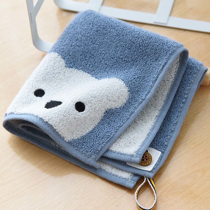 Children Towels Baby Face Towel Cute Cartoon Bear Pattern Hang Hand Towel Soft Cotton Towels Kids Bathroom Products - Image 2