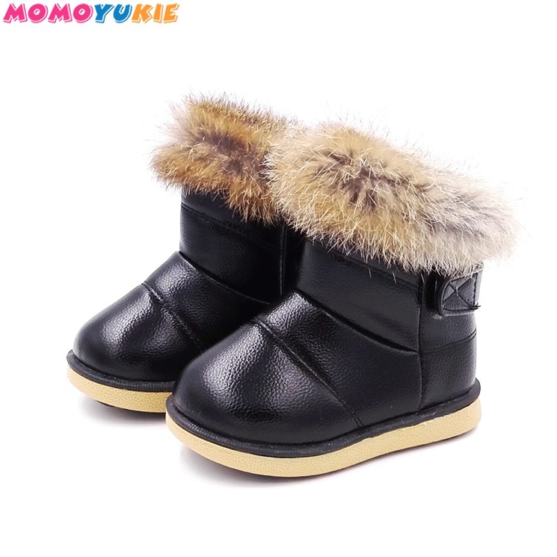 Children Warm Boots Boys Girls Winter Snow Boots with Fur 1-6 Years Kids Snow Boots Children Soft Bottom Shoes - Image 2