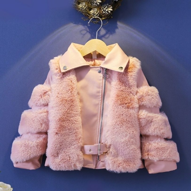 Children's clothing 2021 Kid's Real Genuine Natural Rabbit Fur Coat girl Warm Thick Boys Coats Children Outwear Jacket Coat - Image 2