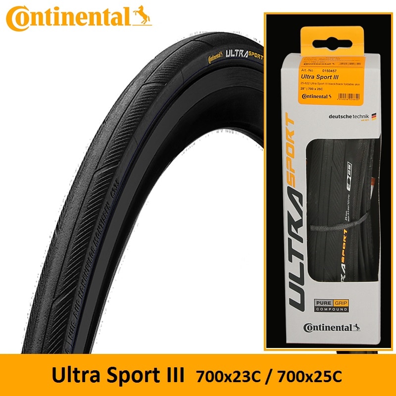 Continental Foldable Bicycle Tire Ultra Sport 2 Road Bike 700x23c 25c Tyre Pure Grip Road Cycling