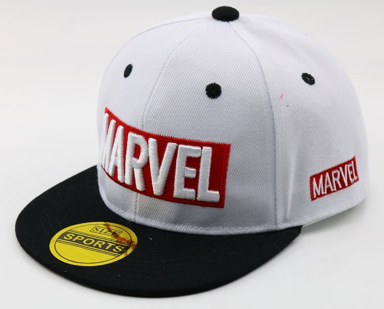 Cool Marvel LOGO Kid s Baseball Cap Avengers 2021 Spiderman Captain American Flat brim Hat Boys 3