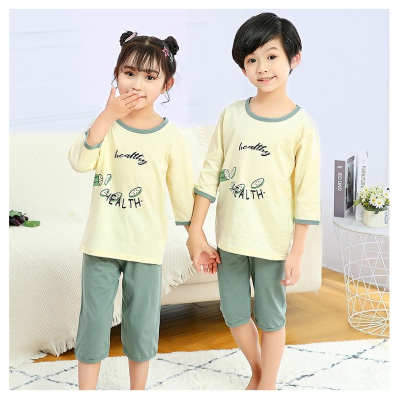 Cotton Pajamas Children Casual Clothing Sets Kids Pyjamas 2 To 13 Years Old Boys Clothes Boy 1