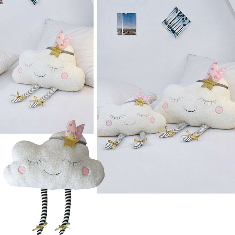Creative Cloud Shaped Plush Stuffed Pillow Bed Cushion Toys Childrens Kids Nursery Pillow Gift Home Sofa