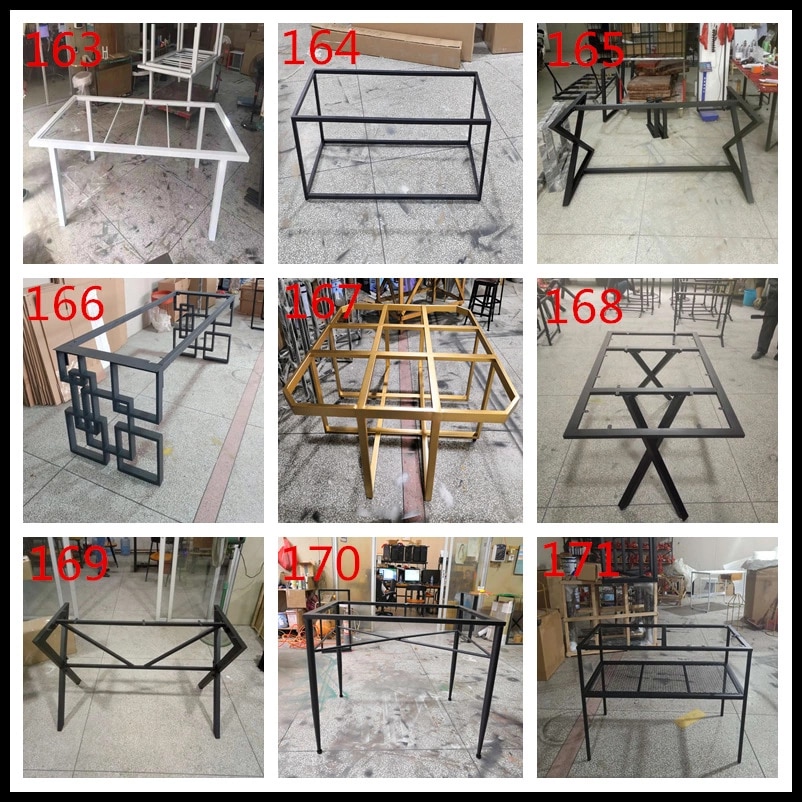 Customized light luxury stainless steel coffee table bar foot leg office computer chair bracket marble 3