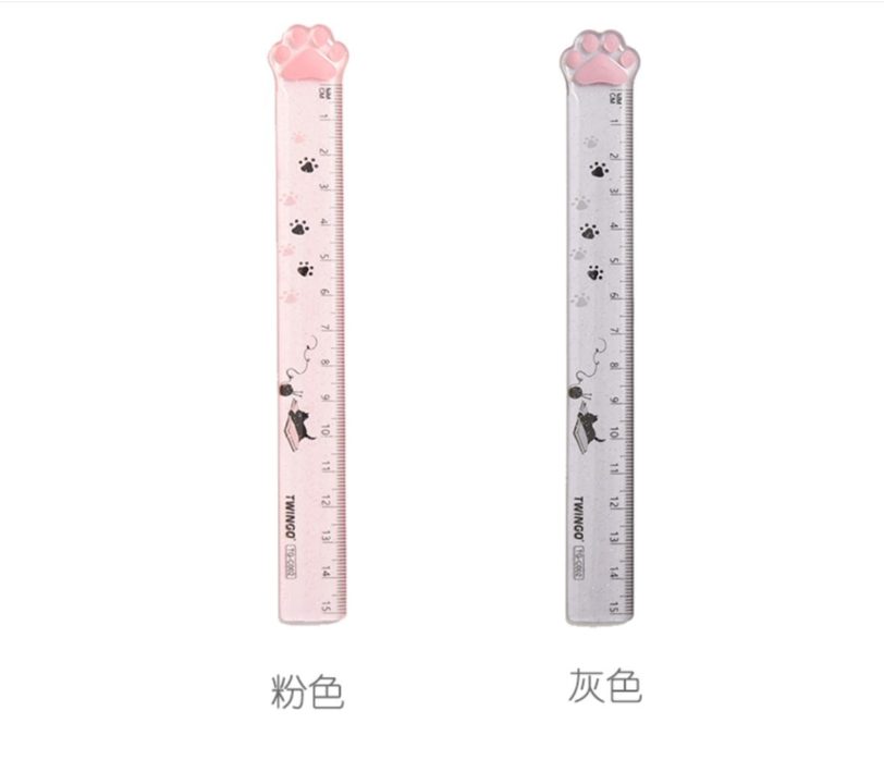 Cute Cat Paw Plastic Straight Rulers Kawaii School Office Supplies Planner Accessories Student Prize - Image 2