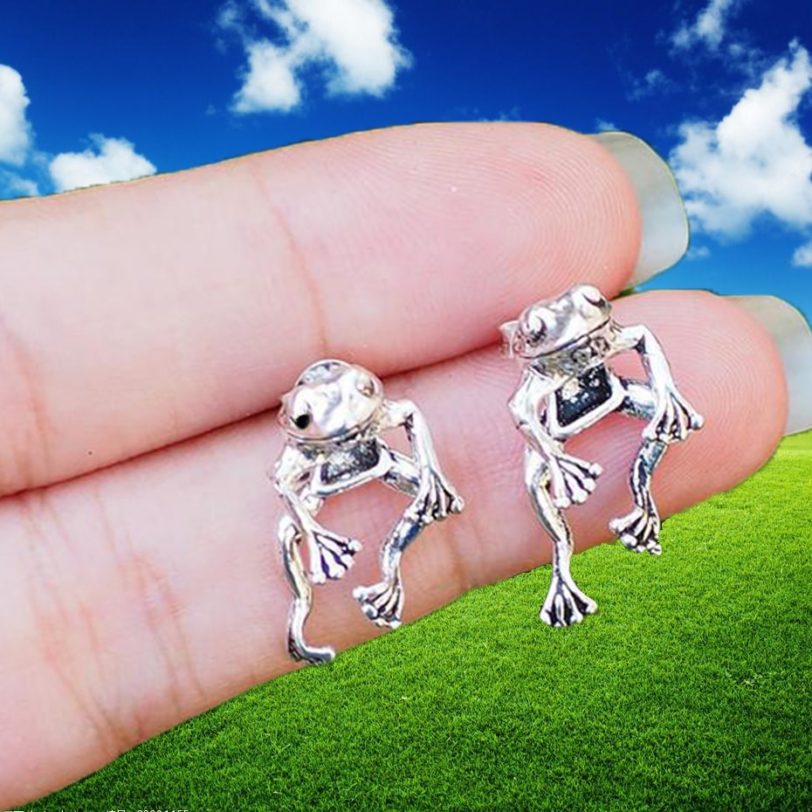 Cute Frog Earrings 2021 Trend Funny Animal Earrings for Women Girls Stud Earrings Statement Earring Ear Piercing Jewelry Gifts - Image 3