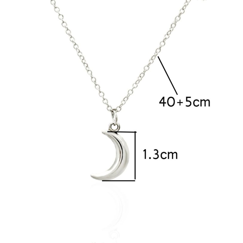 Cute Moon Pendant Necklaces For Women Bohemia Silver Color Chain Choker Necklace Simple Jewelry Bijoux Collares - Image 2