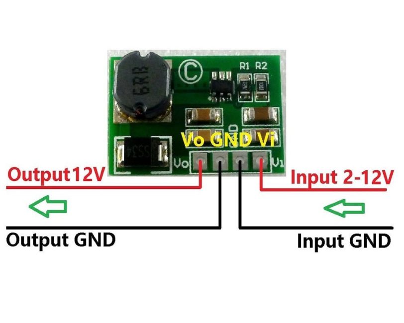 DD2424SA_12V 12W DC-DC Converter Boost 2V-12V to 12V Power Supply UPS Module for LED Monitor CCTV PTZ - Image 6