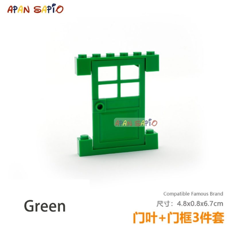 DIY Blocks Building Bricks Doors and Windows 3PCS Educational Assemblage Construction Toys for Children Compatible With Brands - Image 5