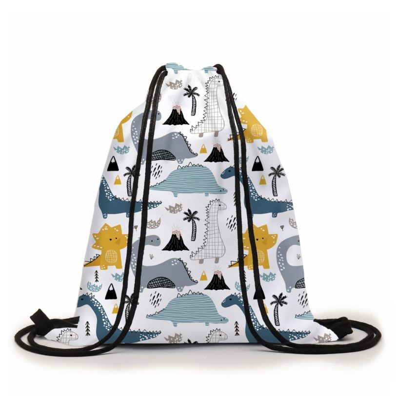 Deanfun Drawstring Bag Colorful Dino 3D Printed Pouch Bag Cute Backpack Purse Bags For TravelD60441 - Image 2