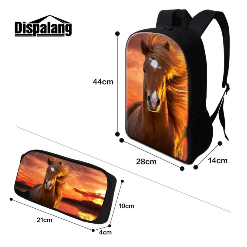 Dispalang Cartoon Unicorn Prints School Backpack Cute Rucksack Schoolbag 3pcs Bagpack Set Mochila Food Picnic Bag And Pencil Box - Image 4