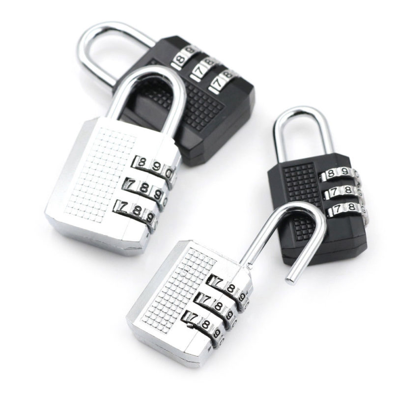 Door Lock Travel Luggage Suitcase Code 26x11x54mm/32x13x60mm Resettable 3 Digit Combination Lock Padlock Tools Hot Sale - Image 3