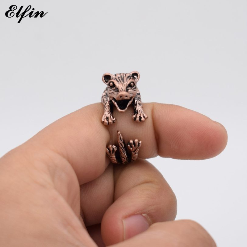 Elfin Vintage Adjustable Opossum Ring Men Fashionable Cute Jewellery Rings For Women Anillos Mujer Warcraft - Image 2