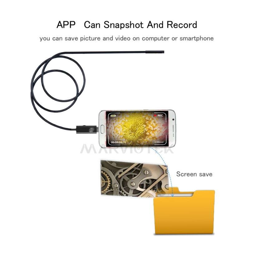 Endoscope Android USB Endoscope Camera 7mm 2in1 Android Phone Endoscope Pipe USB Endoscope Inspection Mini Camera