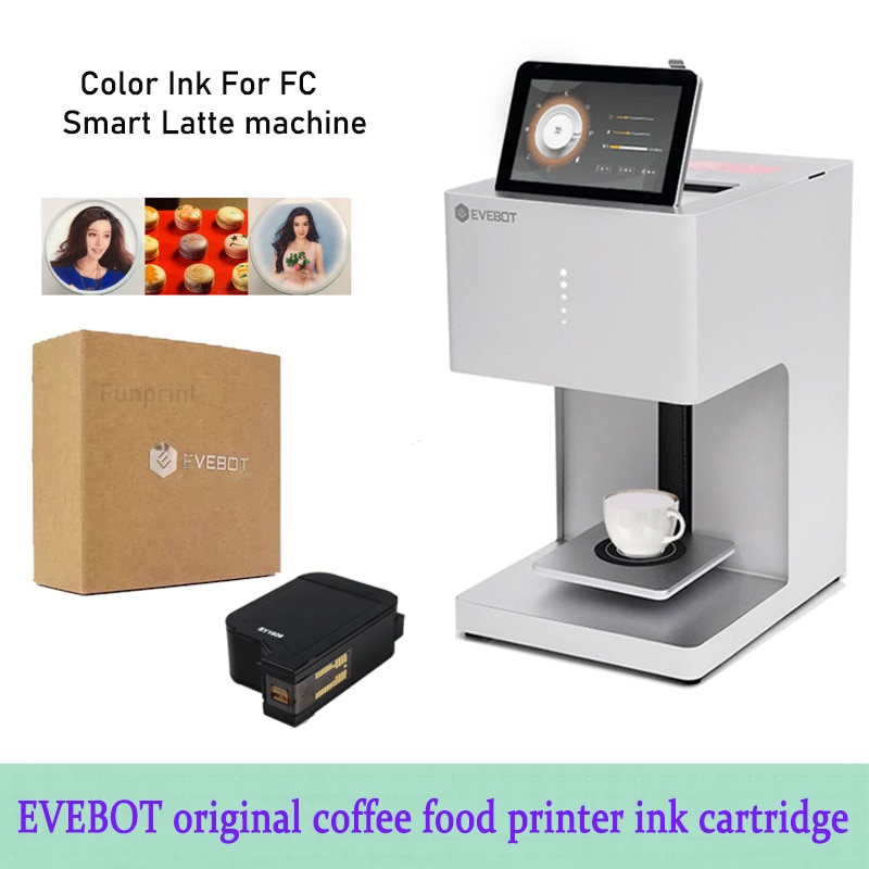Evebot Ink Cartridge Coffee Printer Can Be Used In Coffee Latte Machine Single Color And Colorful 1