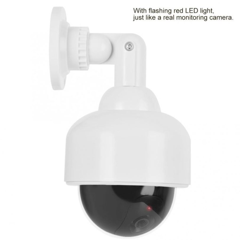 Fake Camera Waterproof Realistic Dummy Surveillance Security Cam with Flashing Red LED Light Simulation Camera - Image 4