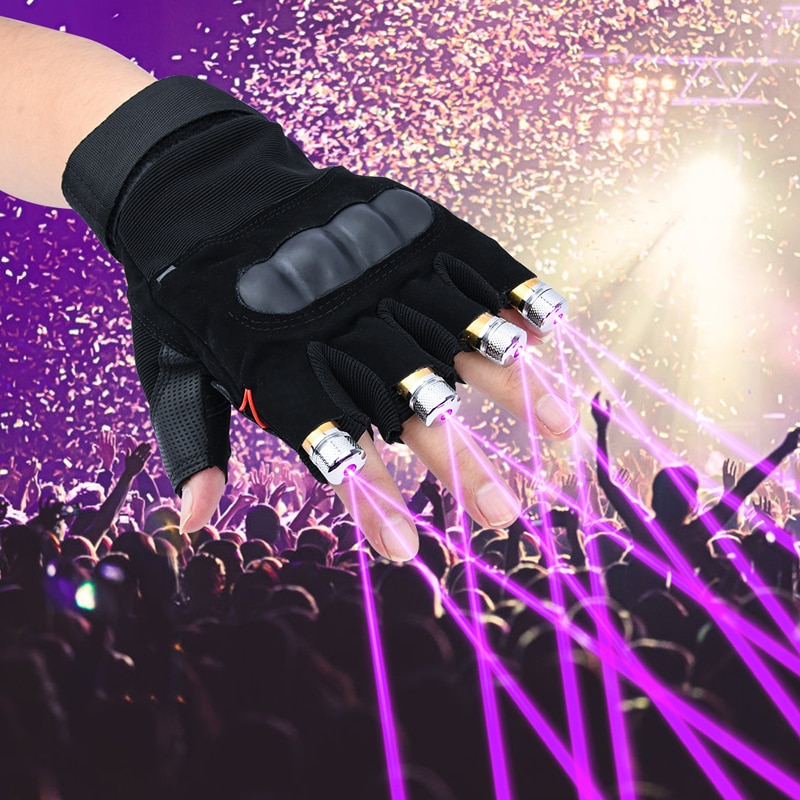 Finger Laser Gloves Stage Laser Light Flashlight DJ for Party Concert Clubbing Wedding Birthday Party Indoor
