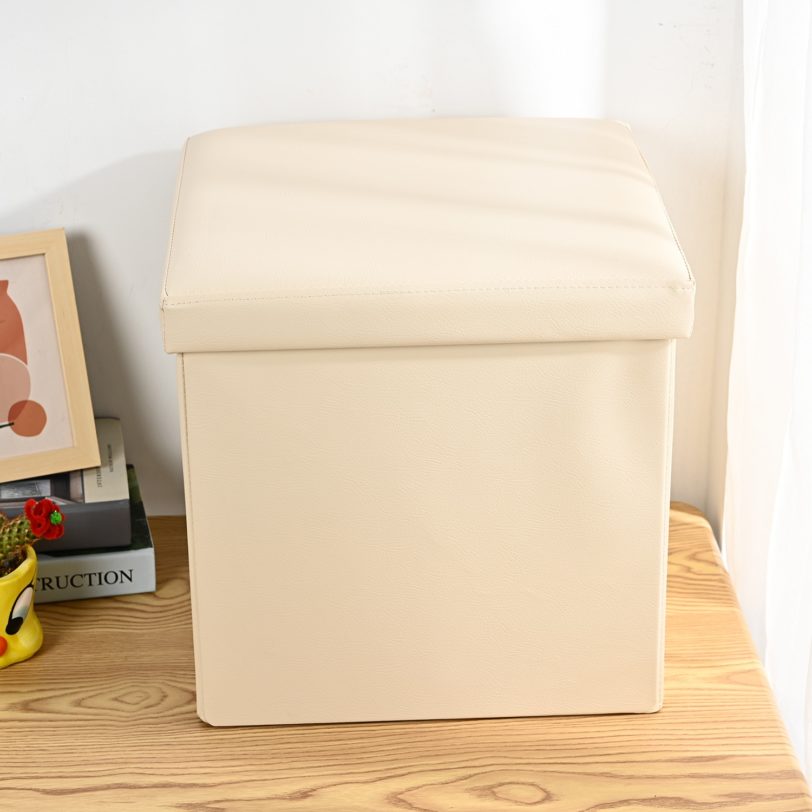 Foldable Storage Box With Hood Storage Sofa Stool Clothes Socks Toys Snack Sundries Storage Box Organizer