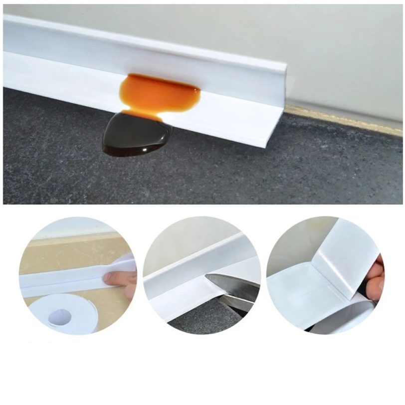 For Bathroom Kitchen Accessories Shower Bath Sealing Strip Tape Caulk Strip Self Adhesive Waterproof Wall Sticker Sink Edge Tape - Image 2