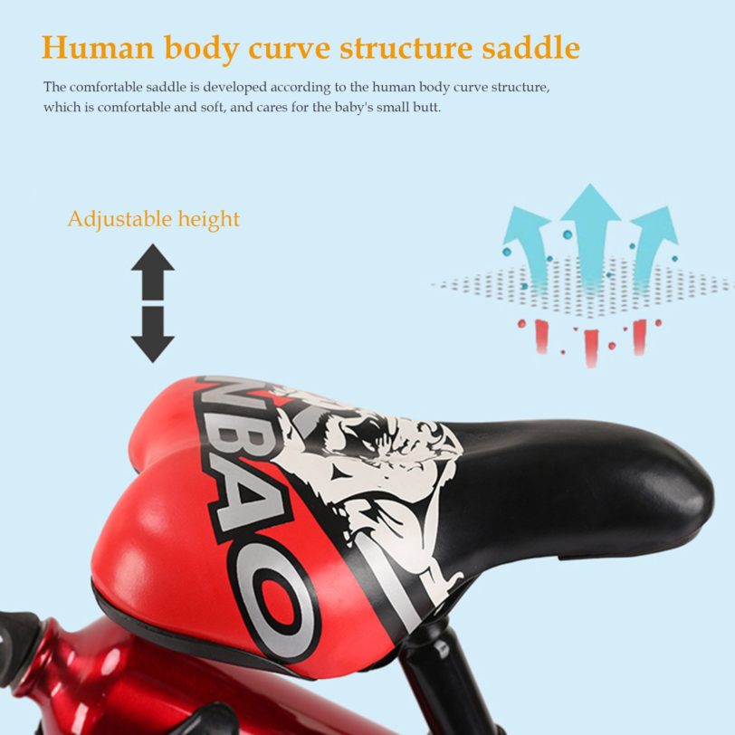 Freestyle Balance Bike Children Bicycle Non-slip Grip Balance Bike 18 Inches For Boys Girls With Training Wheels - Image 2