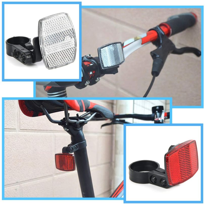 Front and Rear Reflectors Kit Cycling Bike Reflector Kit Bicycle Wheel Spoke Reflectors Bike Safety Warning Reflector - Image 5