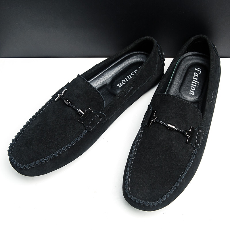 Genuine Leather Fashion Loafers Men Classic Business Flats Driving Shoes Man Vintage Designer Slip On Office
