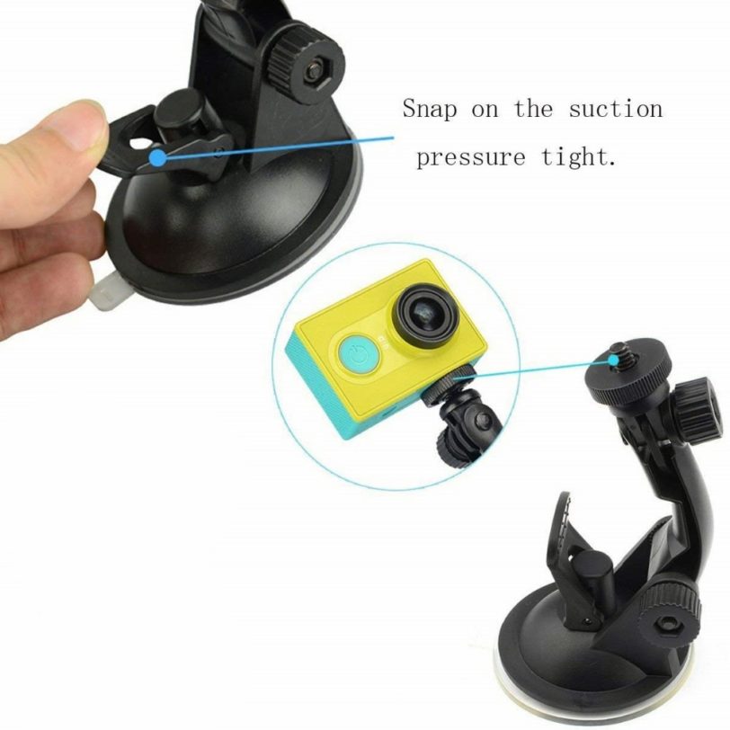 Glass Suction cup action camera sport Cam Tripod Mount for car record holder stand Bracket for gopro hero8 7 6 5 yi2 accessories - Image 3