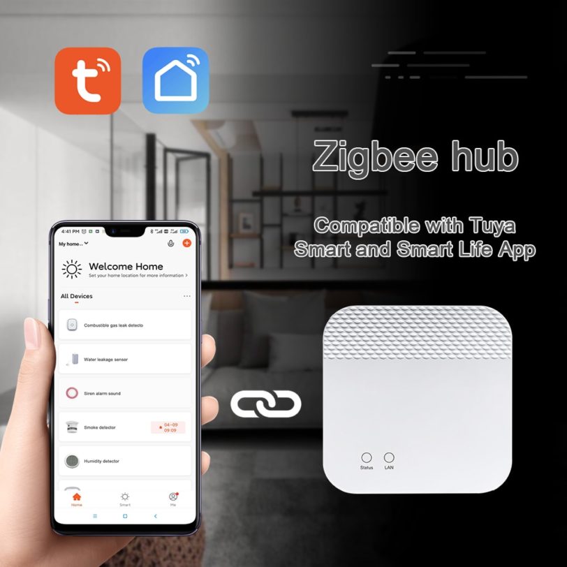 HEIMAN Smart Home Zigbee Tuya Gateway WIFI Control Center Hub intelligent linkage sensor and detector APP remote alarm system - Image 2