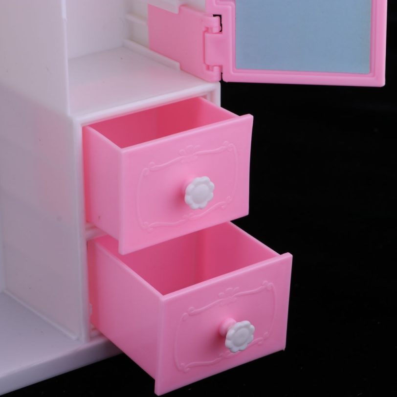 Handcrafted Pretend Toy Miniature High Capacity Wardrobe Clothes Cabinet Model For Dolls House Furniture Decoration Random Color - Image 2