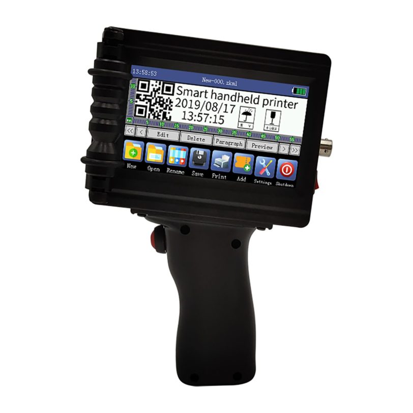 Handheld Inkjet Printer with 4 3 Inch LED Screen Inkjet Coding Machine for Label font height