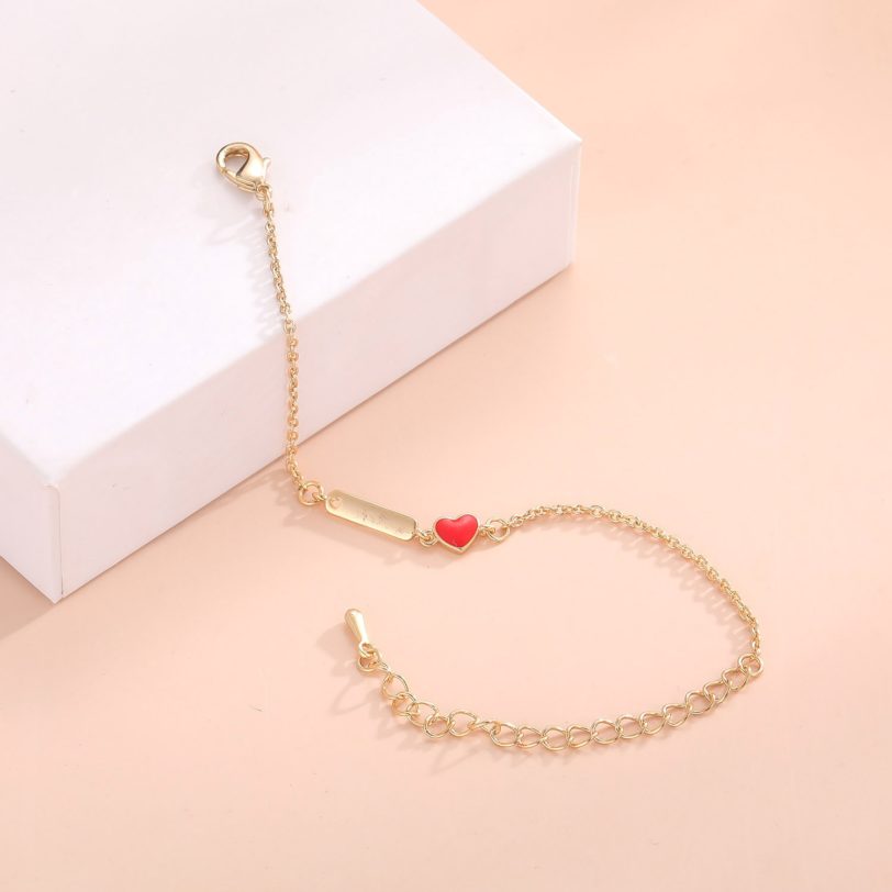 Heart Love Chain Adjustable Bracelet Gift 2021 Trend Fashion Women's Jewelry Gift for Girl Lady Drop Shipping - Image 2