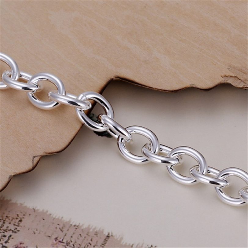 Hot sales silver-color bracelet for women high quality fashion jewelry elegant lovely lady men for charms cute , H089 - Image 2