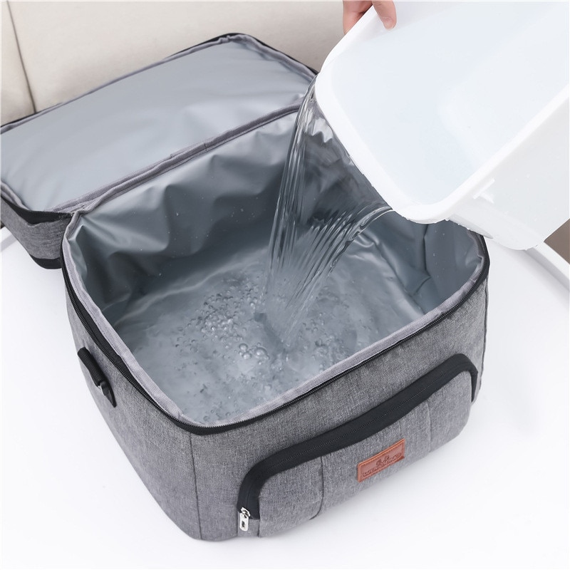 Insulated Lunch Bag For Women Large Capacity Thermal Picnic Box With Shoulder Strap Water Resistant Zipper 1