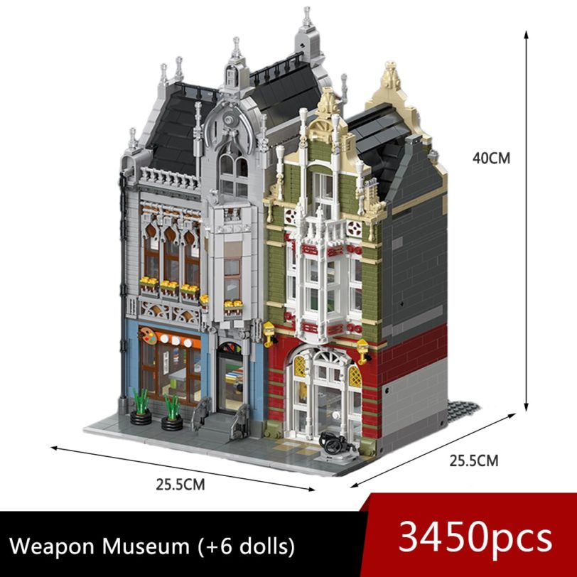 JIESTAR Creative Expert Street View Weapon Museum 89125 Moc Bricks Modular House Building Blocks Model Toys Garden Center - Image 6