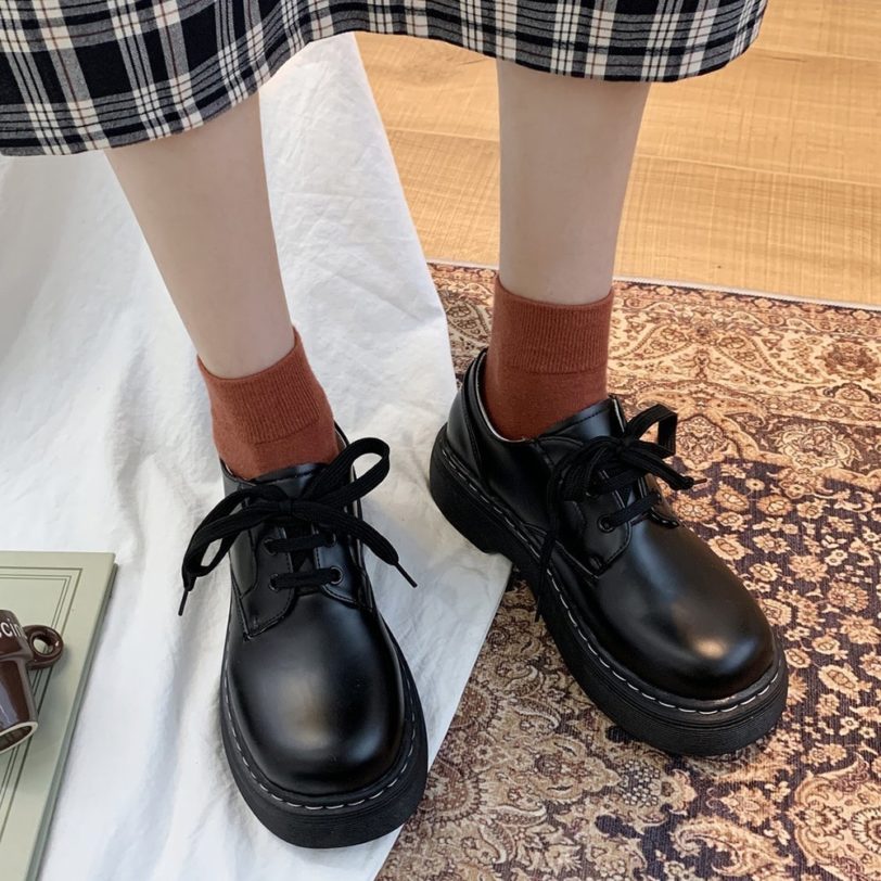 Japanese School Uniform shoes Jk Student Shoes Girls Women Kawaii Lolita Soft Girl Round Toe lolita 2