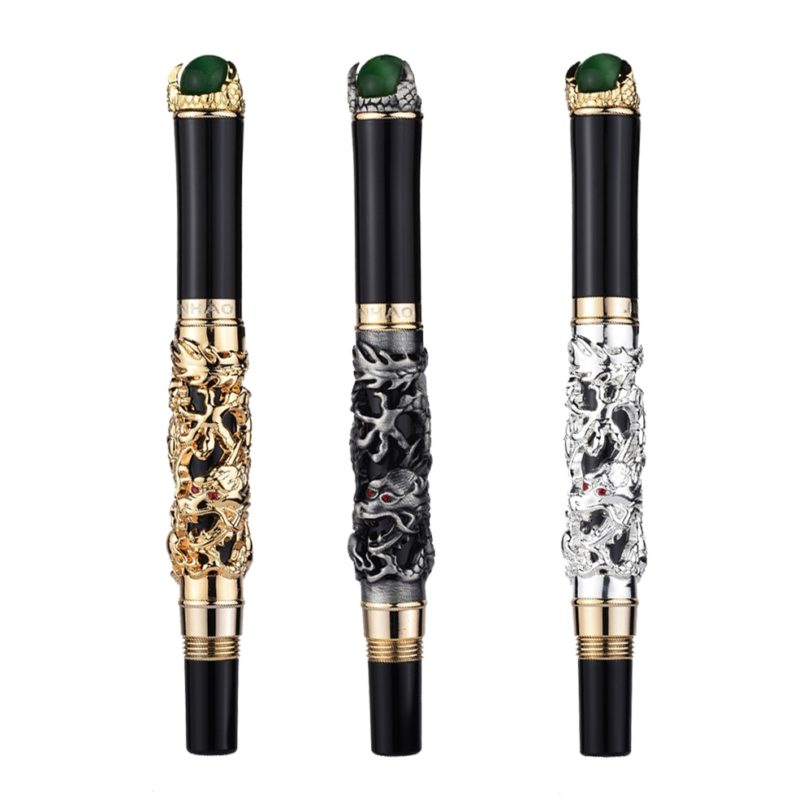 Jinhao Pen Luxury Vintage Dragon Ballpoint Pen High Quality Metal Writing Pens Office Supplies Stationery Business Gift - Image 2