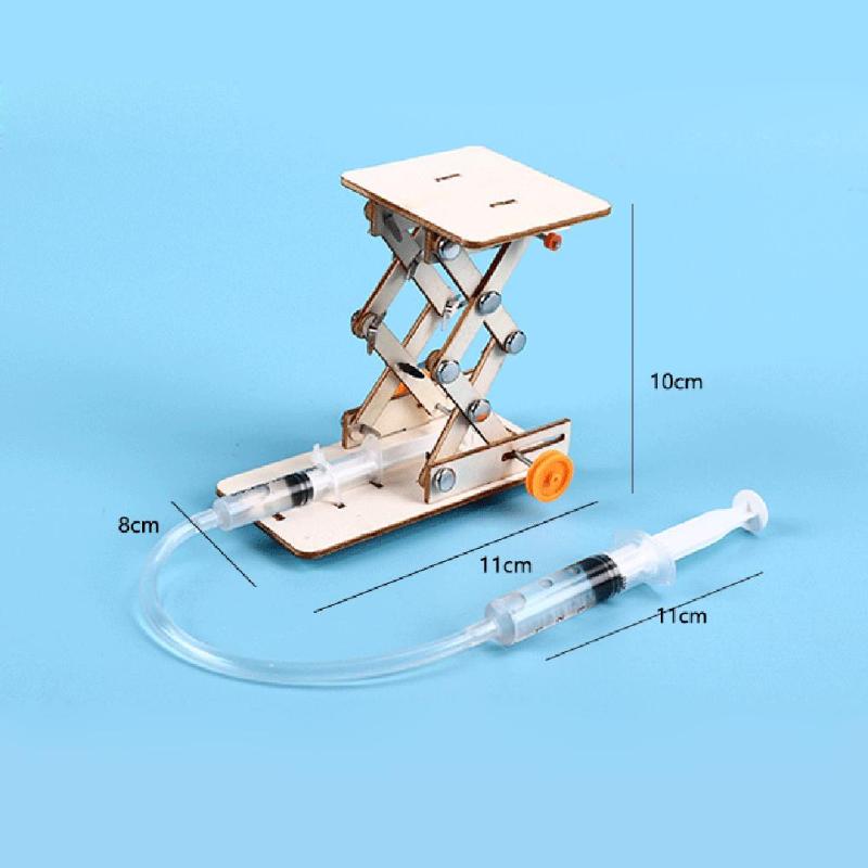 Kids DIY Science Toys Educational Scientific Experiment Kit Hydraulic Lift Table Model Physics School STEM Projects 2