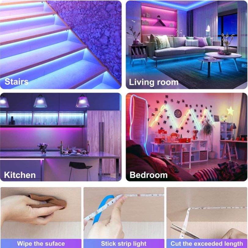 LED Strip Lights Alexa WIFI Control Tuya Smart Lamp RGB 2835 5050 DC12V Flexible Tape Diode Waterproof Luces For Party Room Luz - Image 6