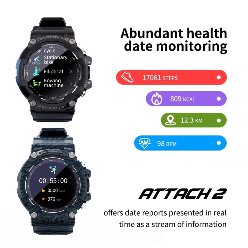 LOKMAT ATTACK 2 Smart Watch Fitness Tracker Full Touch Screen Global Heart Rate Monitor Sport Smartwatch Men For Android ios - Image 5