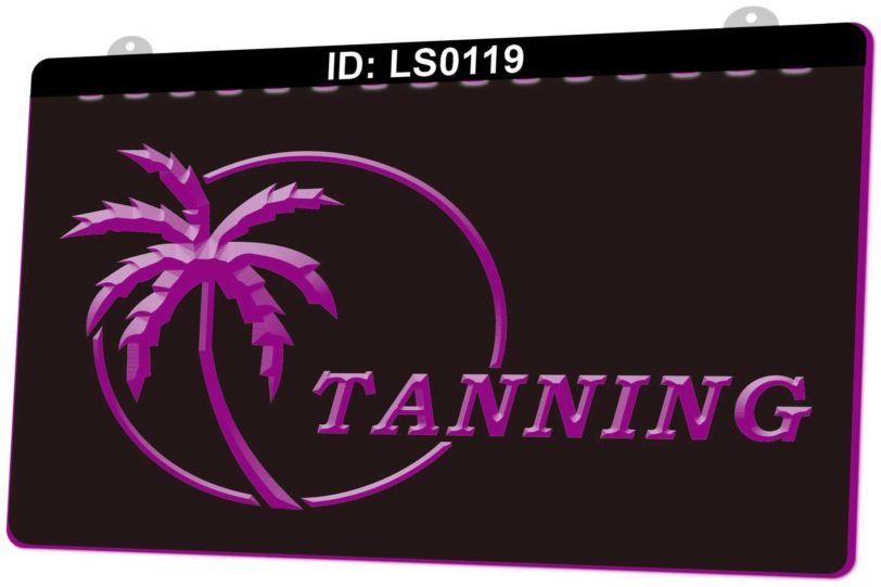 LS0119 Tanning Sun Care 3D Engraving LED Light Sign Wholesale and Retail 1