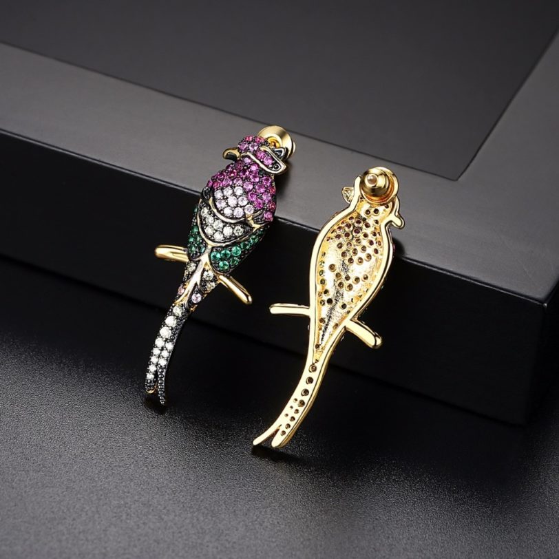 LUOTEEMI Luxury Vivid Parrot Bird Fashion Drop Long Earrings For Women Animal Cute Chic Personality Gifts Bijoux Jewellery Party - Image 2