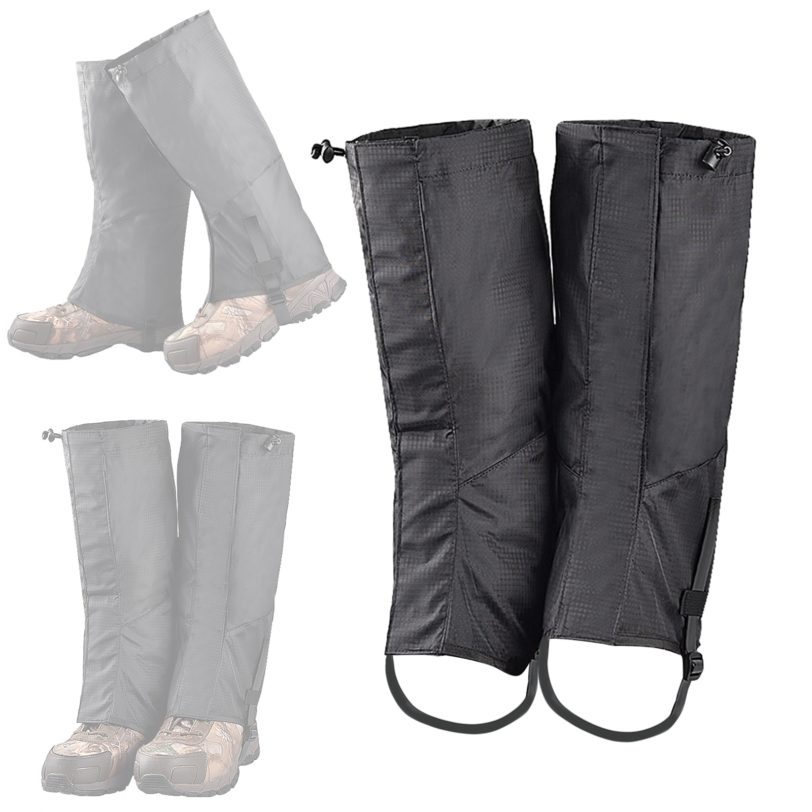 Leg Gaiters Adjustable Anti Tear Rainproof Oxford Fabric Cover for Mountaineering Walking Hiking Men Women