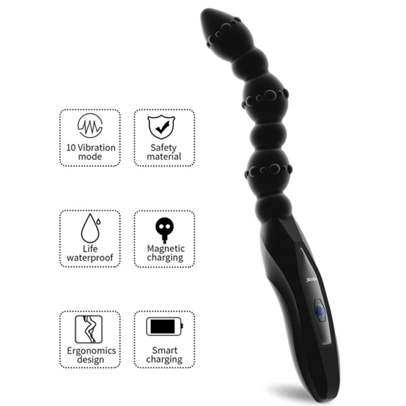 Lengthen Vibrator Anal Pull Beads USB Magnetic Charging Anal Plug 10 Speeds Vibration G Spot Stimulation Adult Gay Sex Toys - Image 2