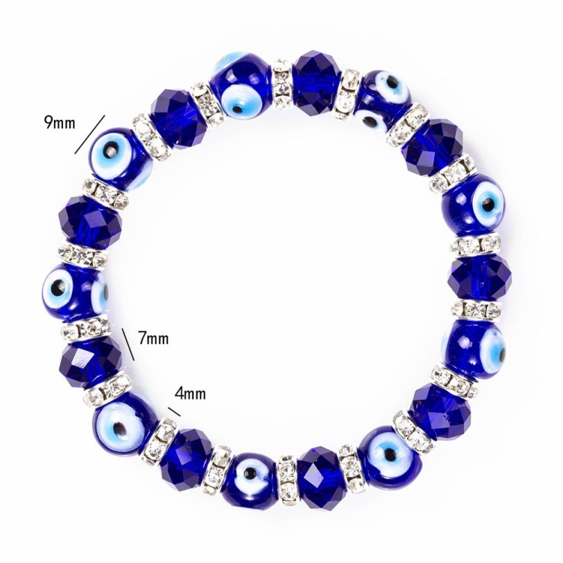 MEIBEADS Trendy Simple Evil Eye Religious Eye Charm Blue Beads Lucky Bracelet Match Turkish Bracelet For Women Earrings Y5226 - Image 2