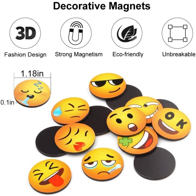 MORCART Fridge Magnets 50pcs emoji model Whiteboard home decor Refrigerators Magnetic Cute Souvenir Gifts Sticker Stationery