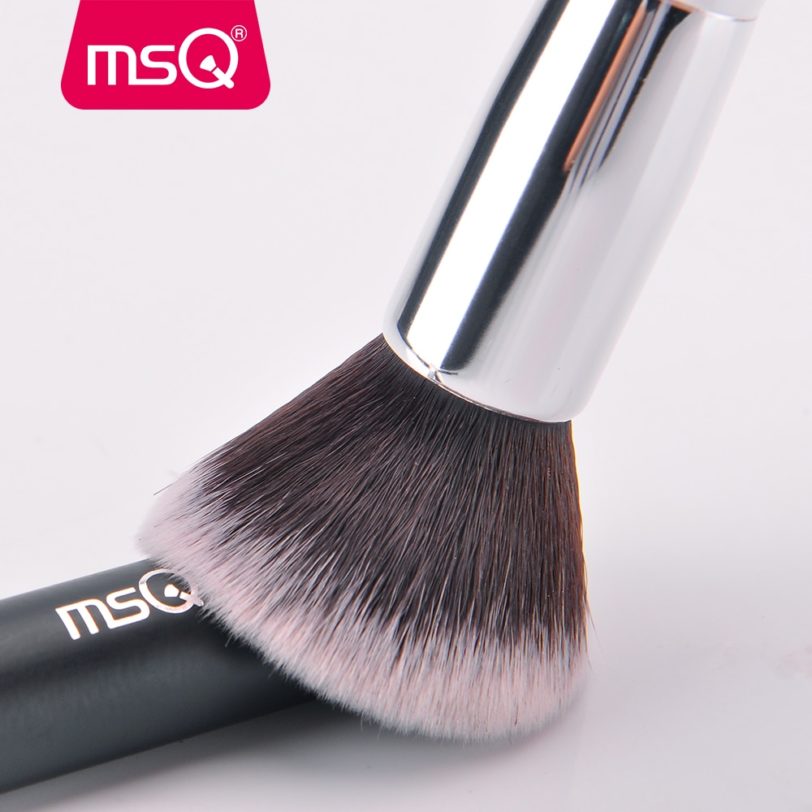 MSQ 15pcs Pro Makeup Brushes Set Powder Foundation Blusher Eyeshadow Blending Make Up Brush Goat Hair PU Leather Case - Image 6