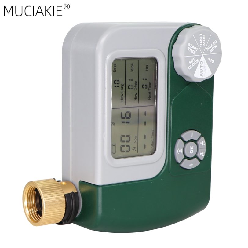 MUCIAKIE Garden Programmable 2-Outlet Timer Brass 3/4'' Female Inlet Hose Faucet Water Irrigation Controller System Sprinkler - Image 4