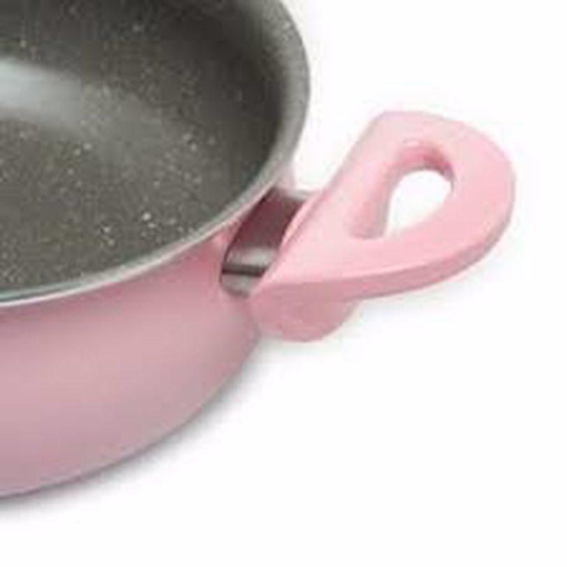 Mehtap Rosa Non-Stick Pot Set of 3 Sopu and Stock Pots Special Pink Design - Image 2