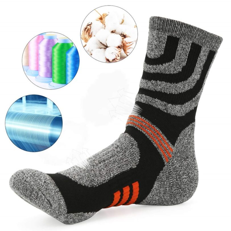 Men Hiking Walking Running Socks Padded Terry Cushion Anti Blister Warm Winter Sports Socks for Outdoor Running Cycling Camping - Image 5